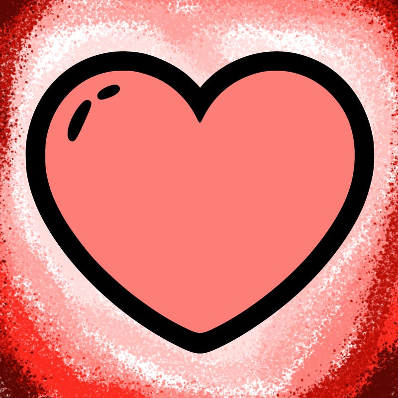 a blank heart