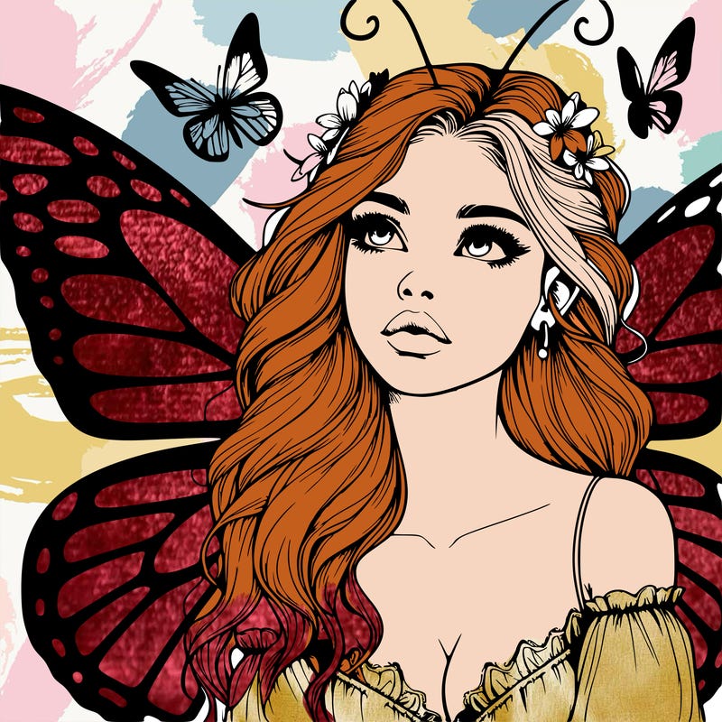 butterfly fairy realistic girl