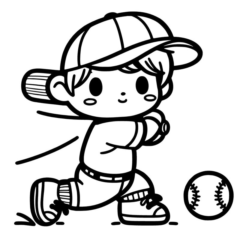 a kid playing baseball
