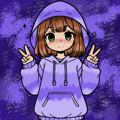 a teenage girl in an oversized hoodie standing with a peace sign