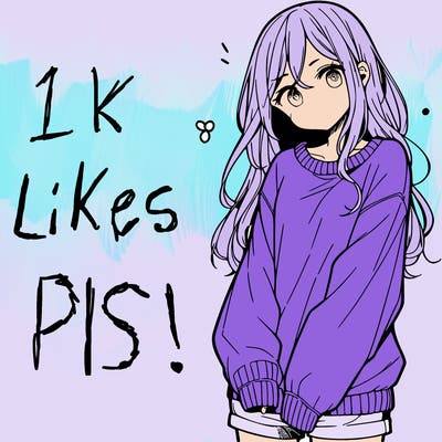 manga teen girl  in a sweater and baggy pants