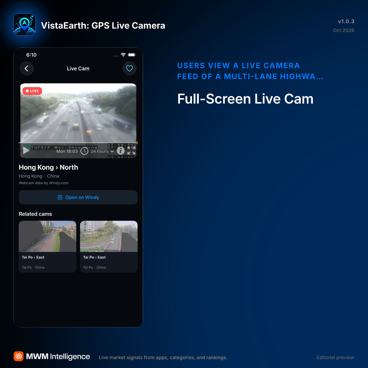 VistaEarth: GPS Live Camera - Travel App | MWM