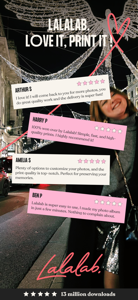 Lalalab - Photo printing - Five-star user reviews and testimonials for the Lalalab photo printing app