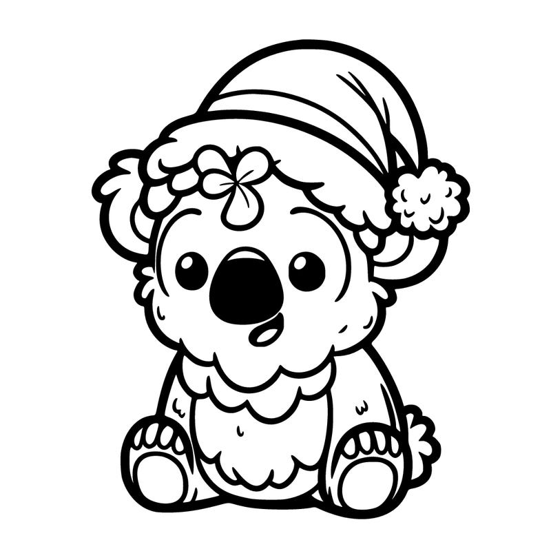 koloa bear in a santa hat