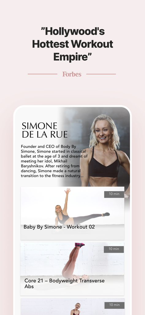 Body By Simone - Health & Fitness App | MWM