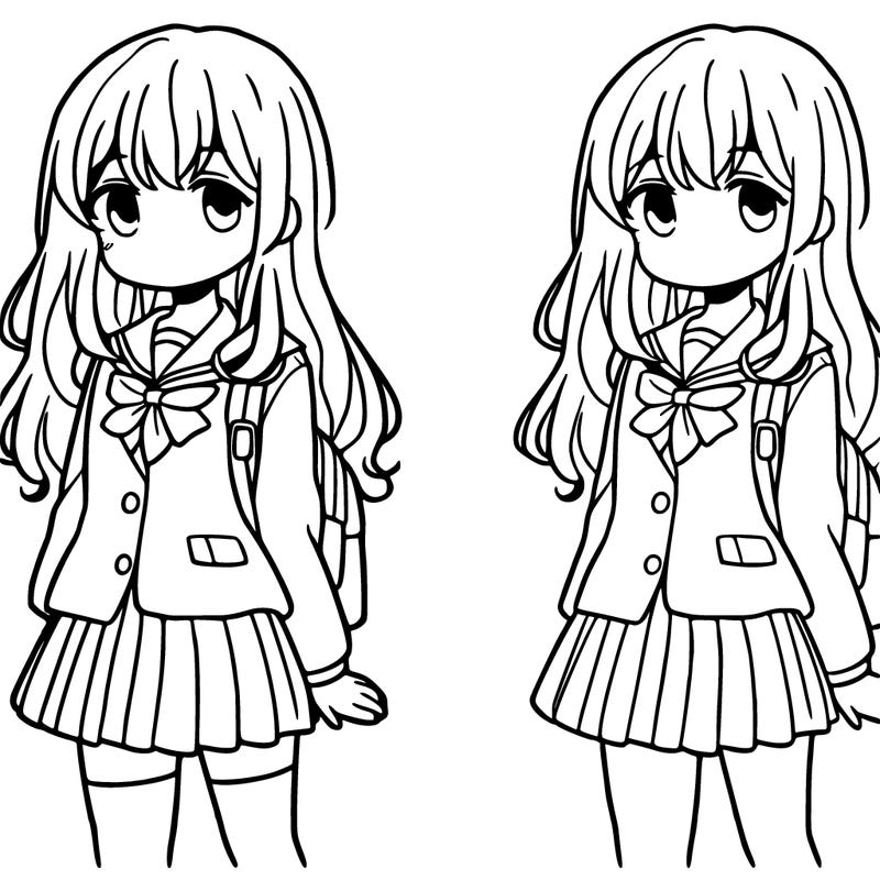 a girl in a school uniform