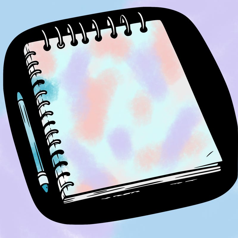 a blank sketch pad