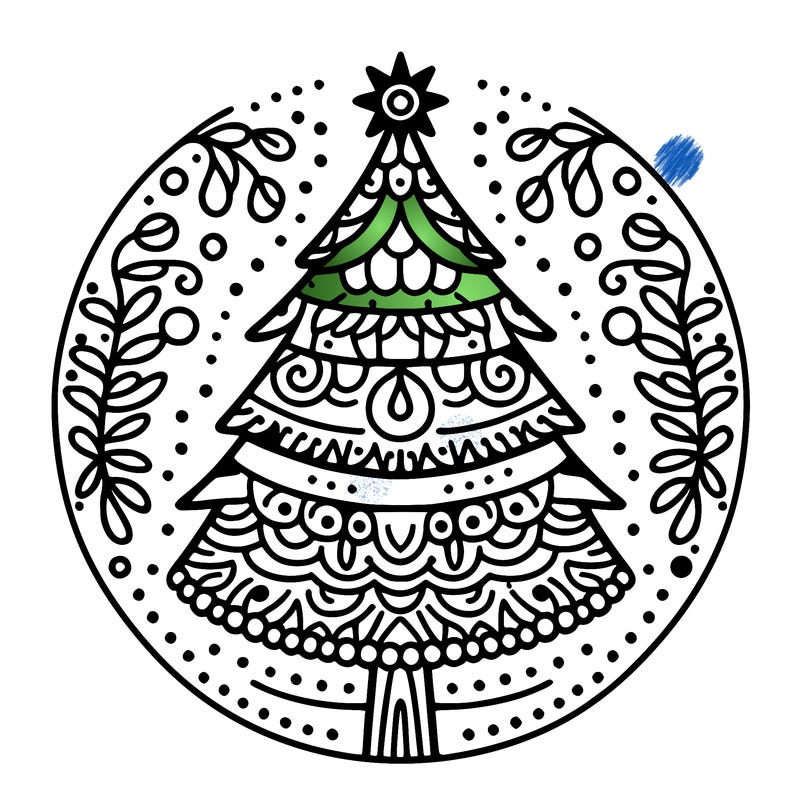 mandala sapin de noel