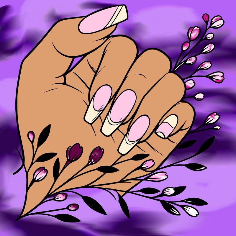 nails with french tip