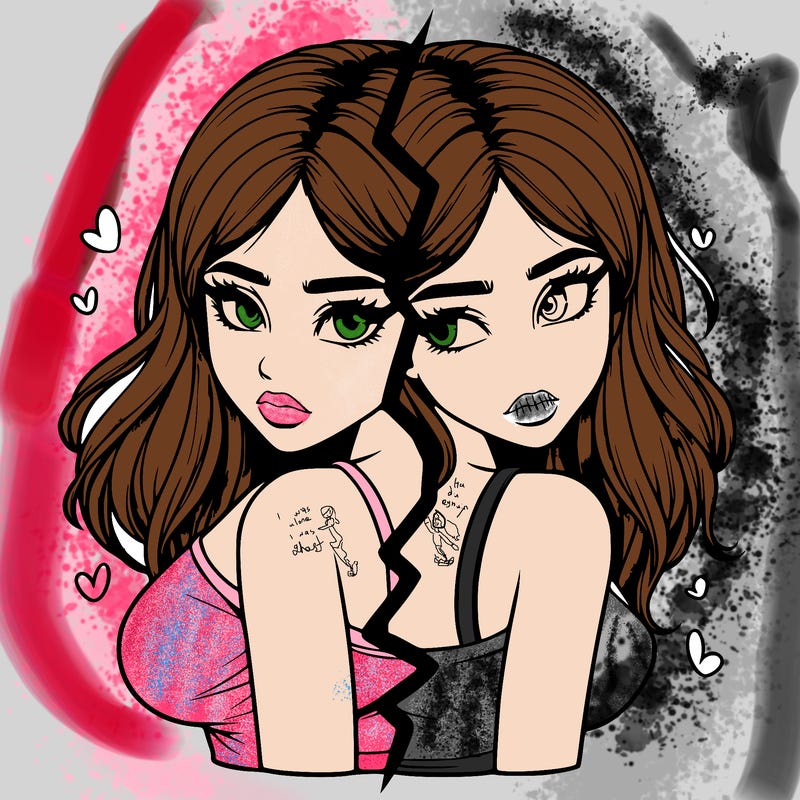 realistic girl split