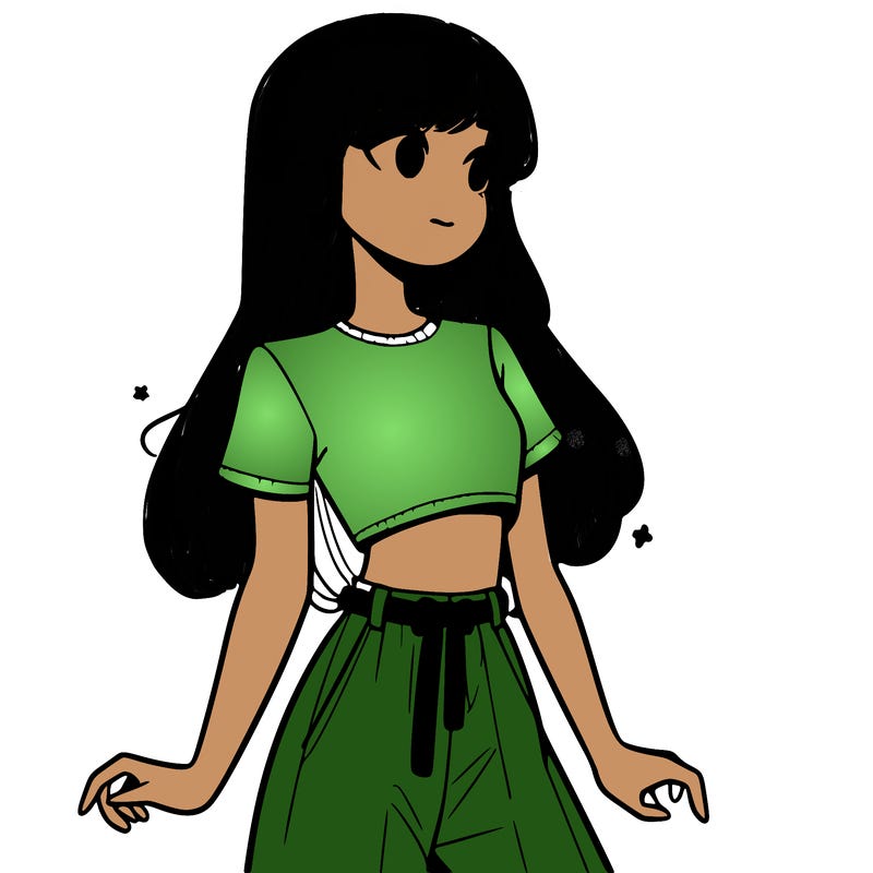 girl in a cute crop top