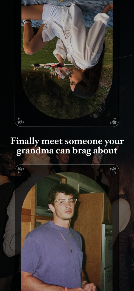 Lox Club - Jewish Dating App - Lox Club app screen displaying member profiles and the tagline Finally meet someone your grandma can brag about.