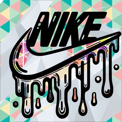 dripping nike logo