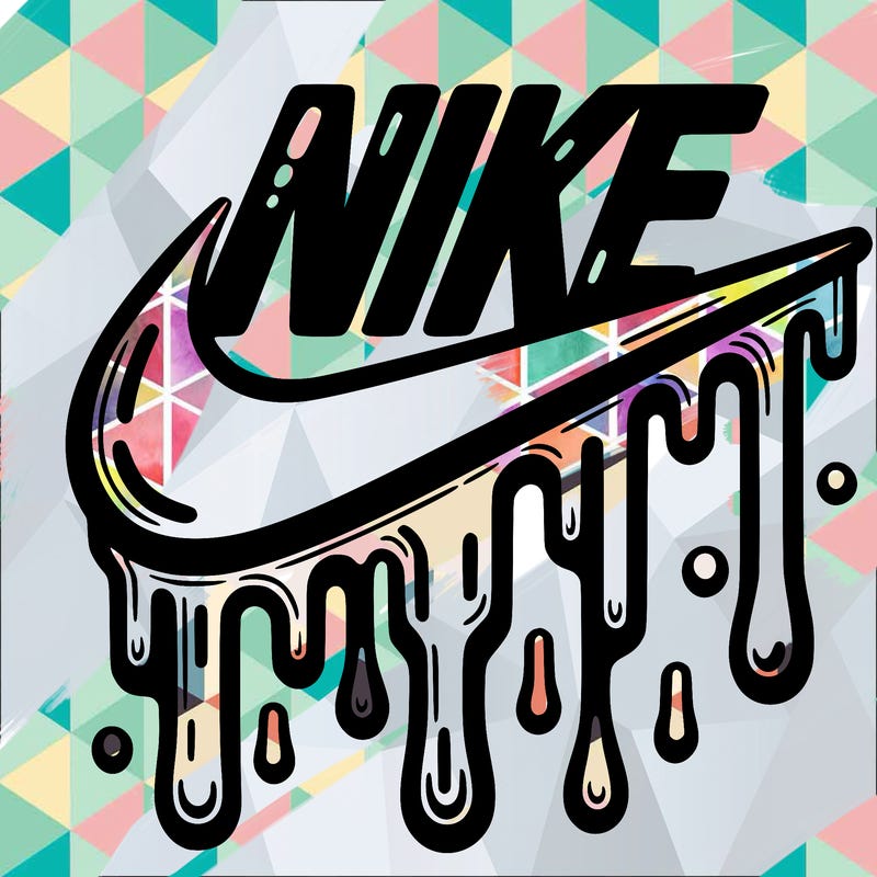 dripping nike logo
