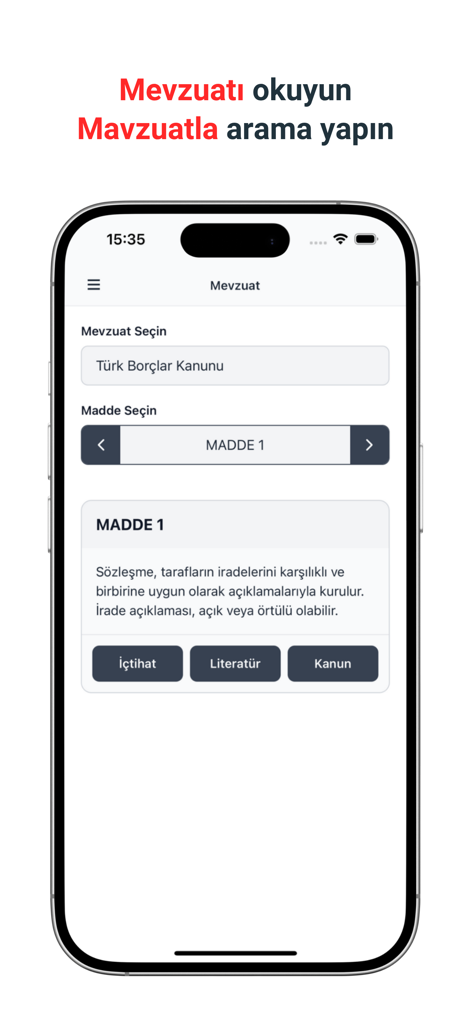 De Jure AI - De Jure AI mobile interface showing legal research and legislation search for lawyers and law students