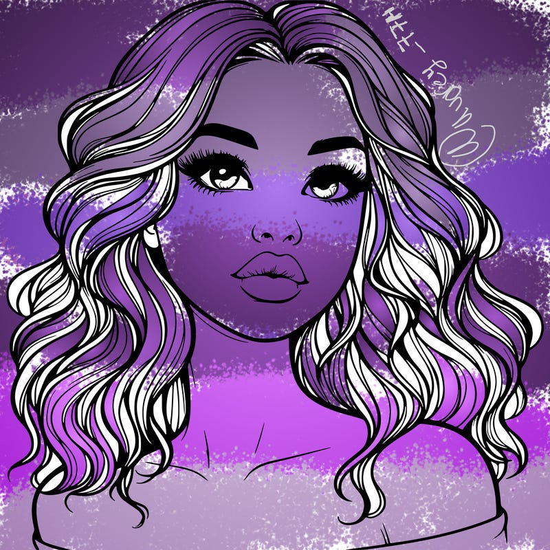 realistic girl with wavy hair and lips