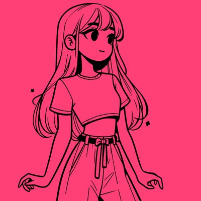 girl in a cute crop top