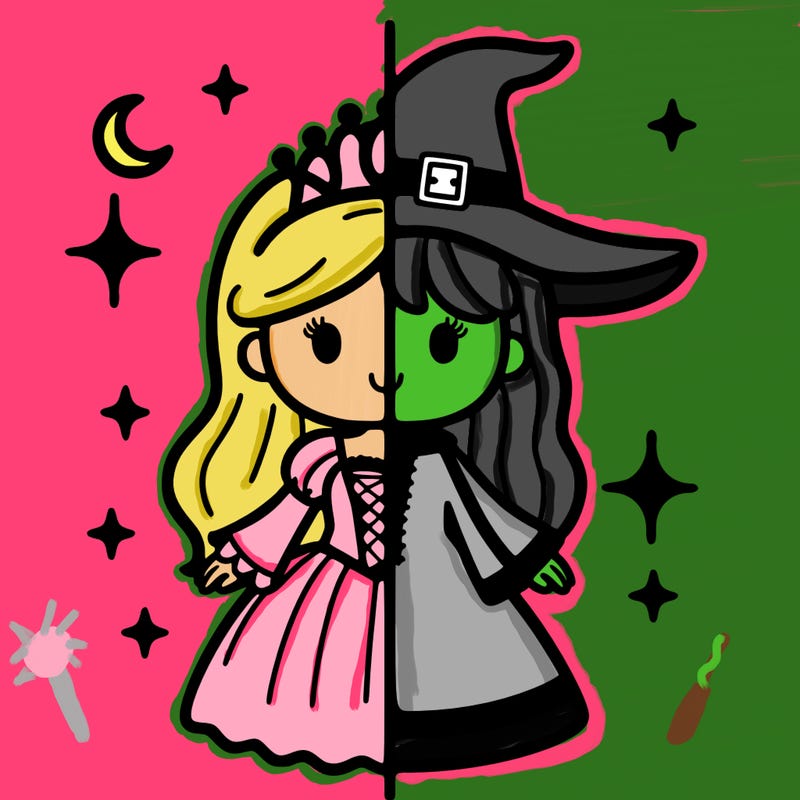 split princess and witch