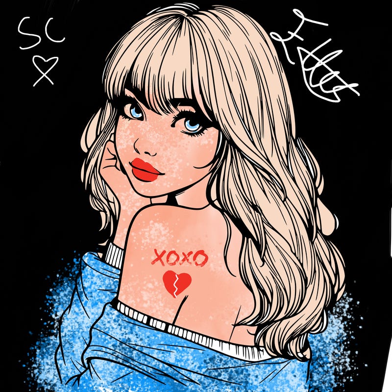 realistic girl with bangs looking over her shoulder