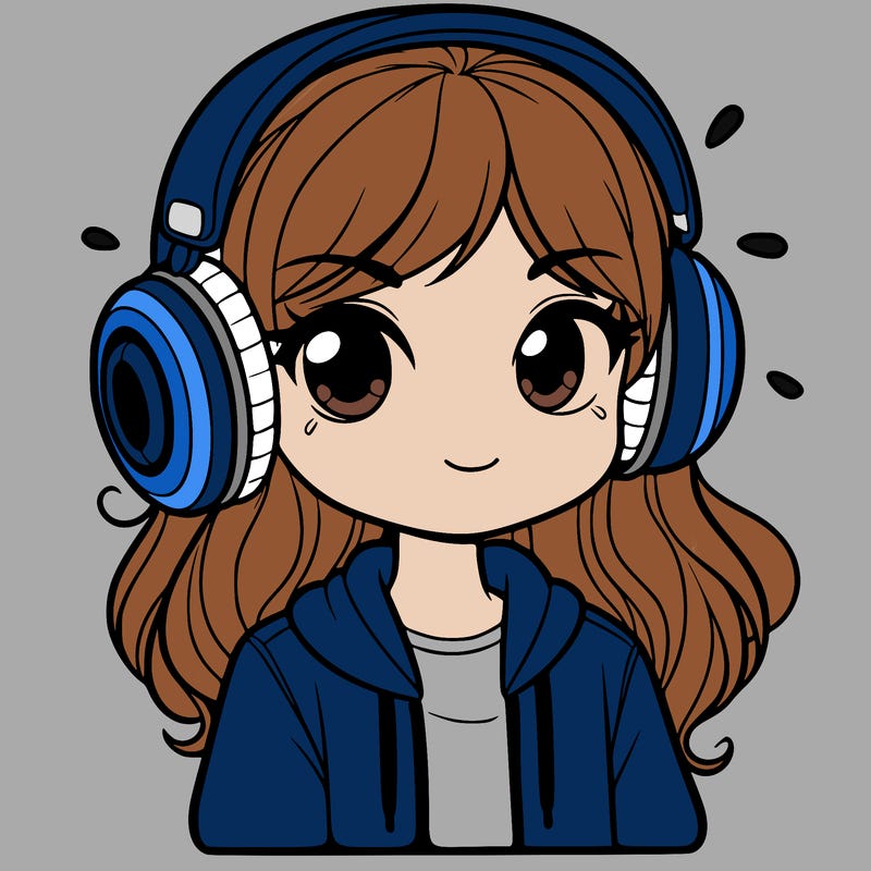 girl with headphones