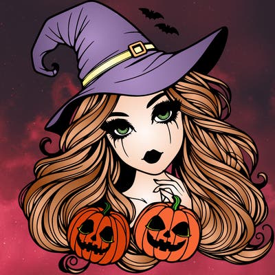 realistic female halloween beautiful spooky