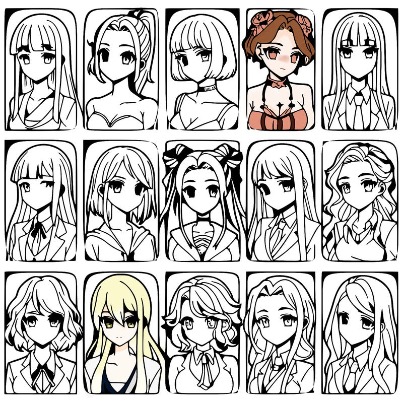 girls that look diffrent anime