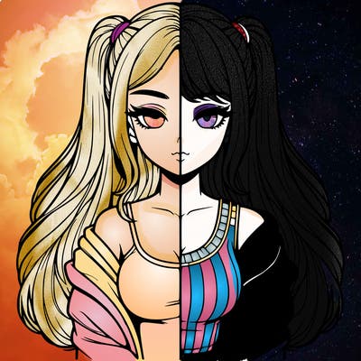 realistic girl split