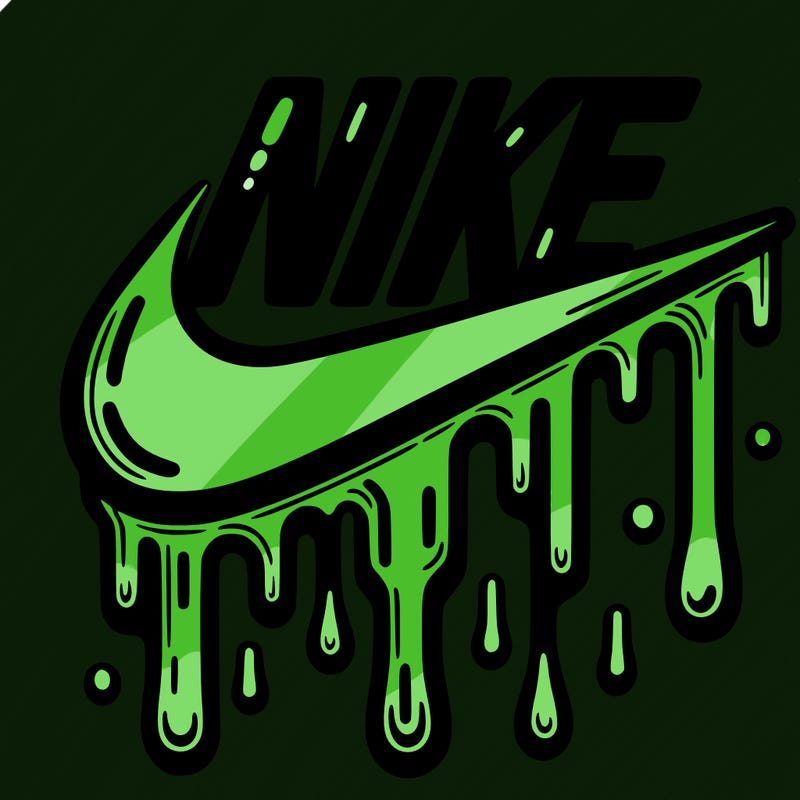 dripping nike logo