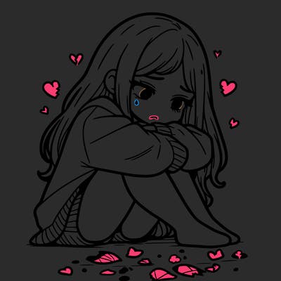 a girl after a breakup