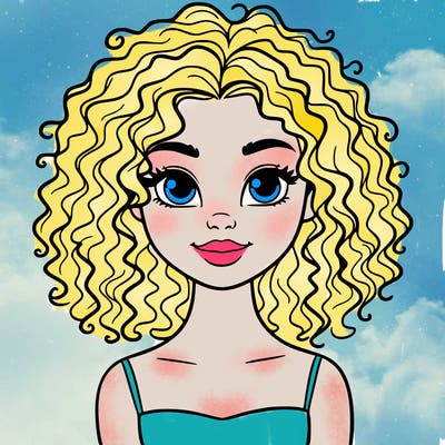 woman with curly hair