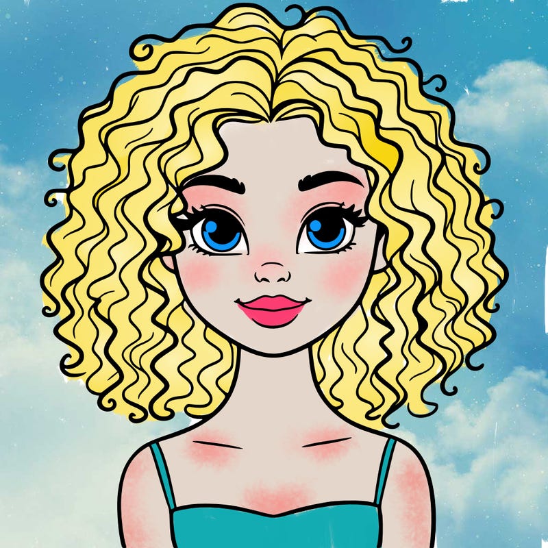 woman with curly hair