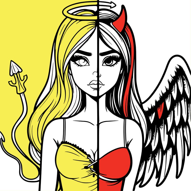 devil vs angel realistic girl