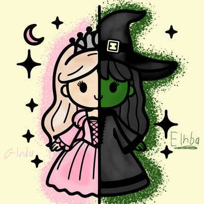 split princess and witch