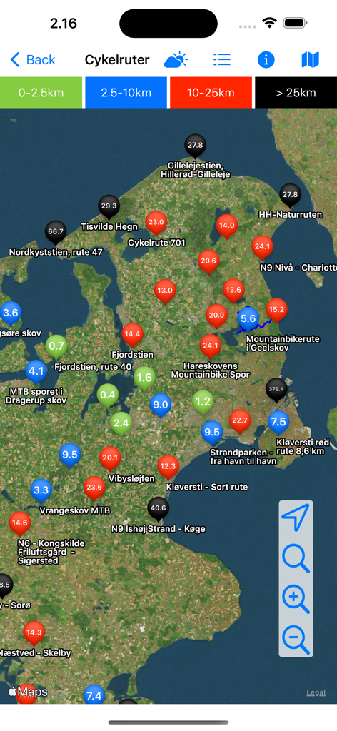 Cykelruter i Danmark - Health & Fitness App | MWM