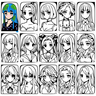 girls that look diffrent anime