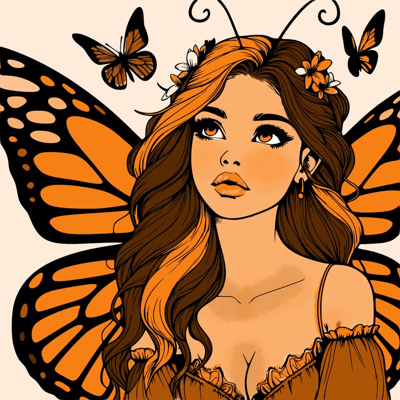 butterfly fairy realistic girl