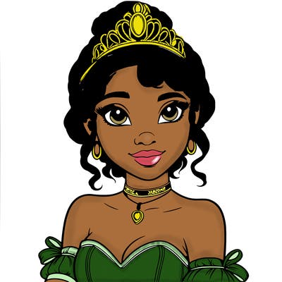 realistic princess tiana
