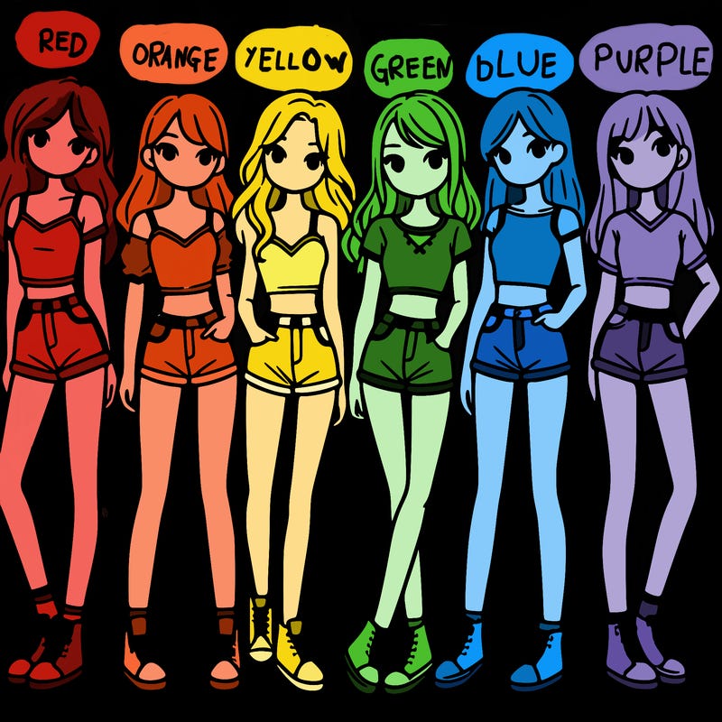 a group of girls wearing crop tops and shorts