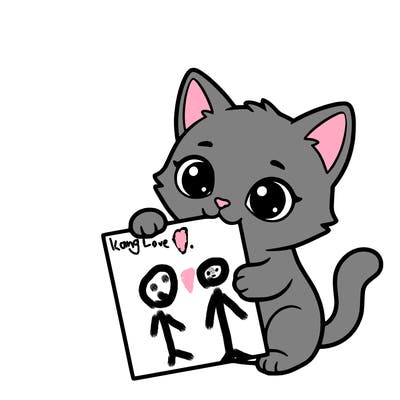 a small cat with a blank sheet of paper in its hand. the cat is sooooooo cute!