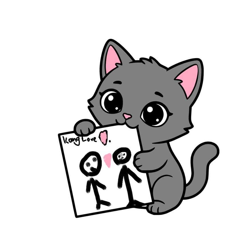a small cat with a blank sheet of paper in its hand. the cat is sooooooo cute!