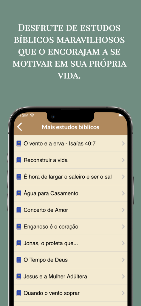 Lista de temas de estudio bíblico y reflexiones en portugués