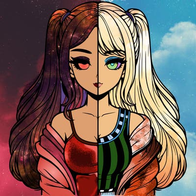 realistic girl split