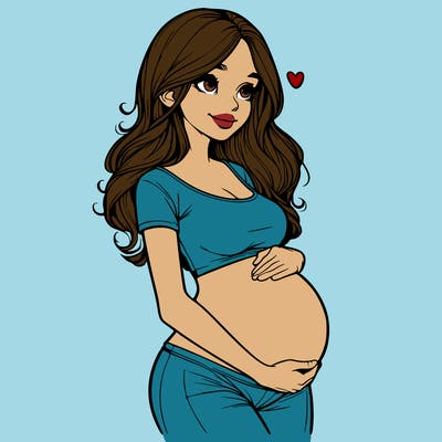 realistic pregnant girl