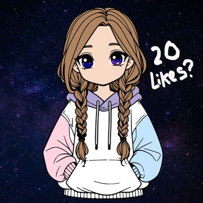 a realistic girl with a oversized hoodie and she has braids