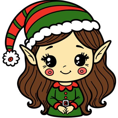 christmas elf girl