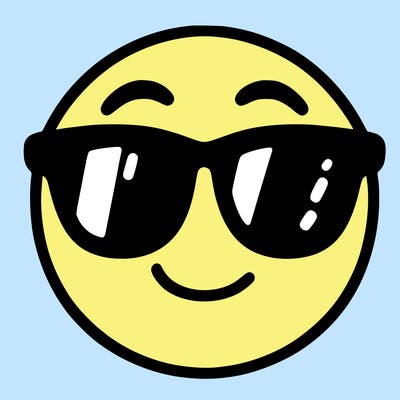 emoji with sunglasses
