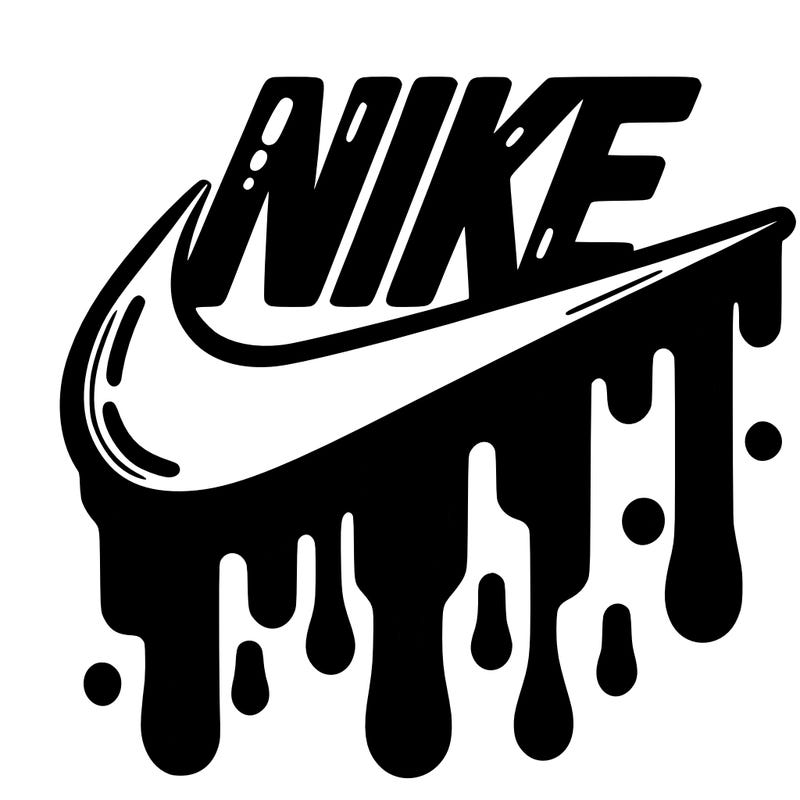 dripping nike logo