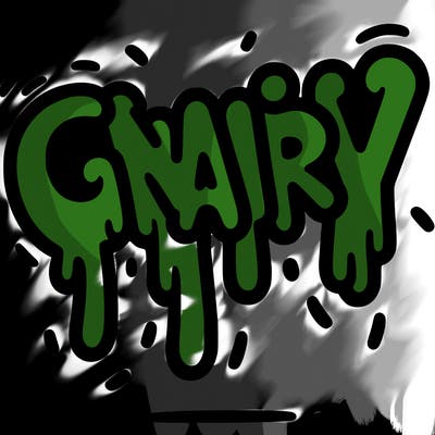 a word that has gnarly on it dripping