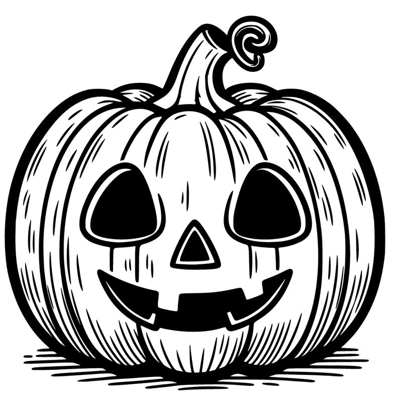 halloween pumpkin drawing