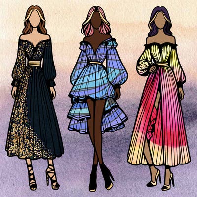 fashion models dresses